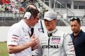 Michael Schumacher schaute nach dem Rennen in Hockenheim bei Felipe Massa vorbei