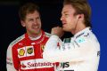 Nach gewonnener Wette gut Lachen: Vettel schlug Rosberg ein Schnippchen