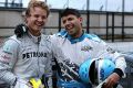 Nico Rosberg und Fußball-Superstar Sergio Agüero hatten viel Spaß