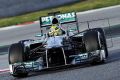 Nico Rosberg war am Vormittag wieder mit Aerodynamik-Sensoren unterwegs