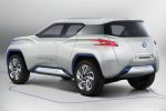 Nissan Terra Concept Kompakt SUV Brennstoffzelle Wasserstoff Elektromotor 4x4 Allrad Modern Toughness Tablet PC Heck Seite Ansicht