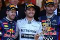 Nur Nico Rosberg konnte die beiden Red-Bull-Piloten in die Schranken verweisen