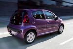 Peugeot 107 1.0 Dreizylinder Facelift 2-Tronic Mistral Access Filou Active Plum-Violett Heck Seite Ansicht