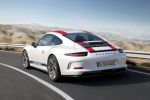 Porsche 911 R Racing 991 Sechszylinder Boxermotor Saugmotor Sauger Carbon Leichtbauweise Hinterachslenkung Hinterachs-Quersperre PCCB PSM Sondermodell Heck Seite