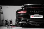 PP-Performance PP-911 Porsche 911 Turbo 991 3.8 Sechszylinder Biturbo Leistungssteigerung Tuning Digital Racing Box IPD Intake Plenum 3-to-1 Headers Downpipe X-Pipe Luftfilter BMC Heck