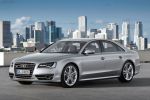 Audi S8 2012 quattro Allrad 4.0 TFSI V8 Biturbo Tiptronic Cylinder on Demand Active Noise Cancellation ANC Drive Select Adaptive Cruise Control ACC MMI Navigation plus Touch Pre Sense Adaptive Air Suspension Lane Assist Side Assist Front Seite Ansicht