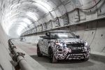 Land Rover Range Rover Evoque Cabrio Kompakt SUV Testfahrten Crossrail Tunnel London Stoffverdeck Front