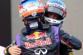 Respektvolles Verhältnis: Sebastian Vettel gratulierte Daniel Ricciardo immer fair