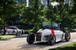 Audi Urban Concept Spyder City Car Stadtauto e-tron Elektromotor Carbon Lithium Ionen Akku Induktion AC/AC Wandler Audi Wireless Charging AWC Heck Seite Ansicht