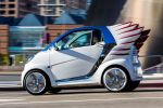 Smart for Jeremy Scott Fortwo Electric Drive EV Vehicle Elektroauto Künstler Designer Flügel Seite Ansicht