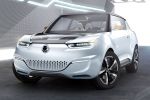 SsangYong e-XIV Concept Kleinwagen CUV Crossover Kompakt SUV eXiting user Interface Vehicle Elektromotor Solarzellen Front Ansicht