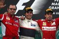 Stefano Domenicali, Sergio Perez und Fernando Alonso: Ferrari-Team 2013?