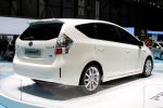 Toyota Prius+ Plus Kompakt Van Familie Hybrid Synergy Drive 1.8 Benziner Elektromotor Toyota Touch Go Plus Pro Heck Seite Ansicht