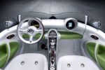 Smart Forspeed Concept Elektro Motor Boost Electric Drive Zero Emission Tridion Roadster Innenraum Interieur Cockpit Smartphone Smart drive App fort he iPhone Smart Touch Car Finder