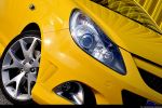 Opel Corsa OPC Test - Front Ansicht vorne Frontscheinwerfer Felge vorne