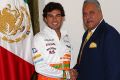 Ziehen 2014 an einem Strang: Sergio Perez und Force-India-Teamchef Vijay Mallya